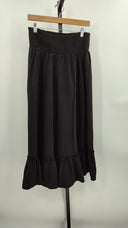 Quince Womens 100% Organic Cotton Gauze Smocked Maxi Skirt Black M