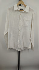 Quince Women Organic Cotton Stretch Selvage Shirt White L