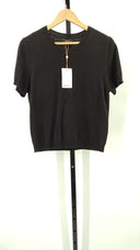 Quince Womens Mongolian Cashmere Tee Black L
