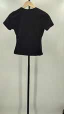 Quince Womens Black Sleeved Top S