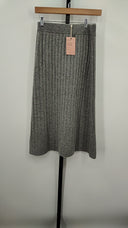 Quince Womens Lightweight Mongolian Cashmere Midi Skirt Heather Grey S