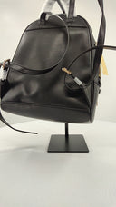 Michael Kors Womens Rhea Medium Pebbled Leather Backpack Black Bags