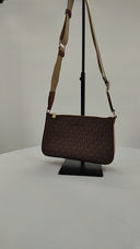 Michael Kors Womens Jet Set Logo Crossbody Bag Brown Bags
