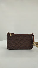 Michael Kors Womens Jet Set Logo Crossbody Bag Brown Bags