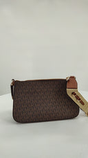 Michael Kors Womens Jet Set Logo Crossbody Bag Brown Bags