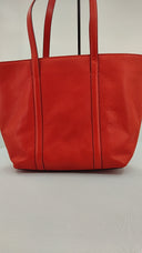 Michael Kors Womens Jet Set 2-In-1 Pebbled Leather And Logo Tote Bag Orange Bags