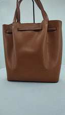 Michael Kors Womens Carson Large Pebbled Leather Tote Bag Brown Bags