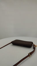 Michael Kors Womens Carson Large Signature Logo Crossbody Bag Brown Wallet