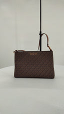 Michael Kors Womens Trisha Medium Logo Crossbody Bag Brown Bags