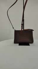Michael Kors Womens Trisha Medium Logo Crossbody Bag Brown Bags