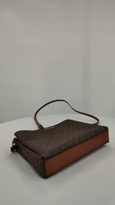 Michael Kors Womens Trisha Medium Logo Crossbody Bag Brown Bags