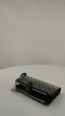 Michael Kors Womens Large Double Zip Wrstlightweight Black Wallet