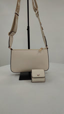 Michael Kors Womens Jet Set Saffiano Leather Bag With Airpods Case White Bags