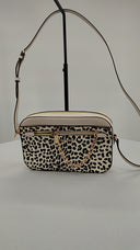 Michael Kors Womens Jet Set Large Leopard-Print Calf Hair Crossbody Bag Bags