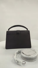 Michael Kors Womens Greenwich Medium Saffiano Leather Satchel Black Bags