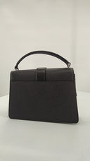 Michael Kors Womens Greenwich Medium Saffiano Leather Satchel Black Bags