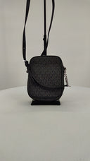 Michael Kors Womens Jet Set Travel Medium Logo Crossbody Bag Black Bags