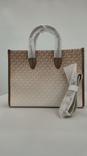 Michael Kors Womens Mirella Small Ombré Signature Logo Crossbody Bag Tan Bags