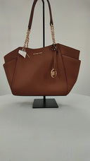 Michael Kors Womens Jet Set Large Saffiano Leather Shoulder Bag Brown Bags