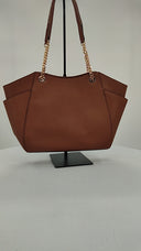 Michael Kors Womens Jet Set Large Saffiano Leather Shoulder Bag Brown Bags
