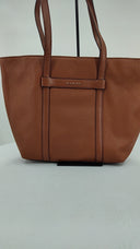 Michael Kors Womens Jet Set 2-In-1 Pebbled Leather And Logo Tote Bag Brown Bags