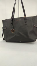 Michael Kors Womens Voyager Small Crossgrain Leather Tote Bag Black Bags