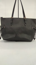 Michael Kors Womens Voyager Small Crossgrain Leather Tote Bag Black Bags