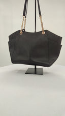 Michael Kors Womens Jet Set Large Saffiano Leather Shoulder Bag Black Bags