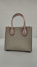 Michael Kors Womens Mercer Medium Logo And Leather Crossbody Bag Pink Bags