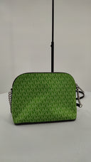 Michael Kors Womens Jet Set Travel Color-Block Signature Logo Crossbody Green Bag