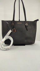 Michael Kors Womens Charlotte Large Saffiano Leather 3-In-1 Tote Bag Black Bags