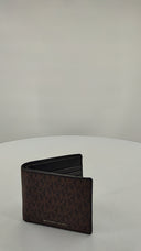 Michael Kors Mens Cooper Logo Billfold Wallet With Passcase Brown
