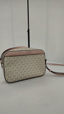 Michael Kors Womens Jet Set Large Logo Crossbody Bag Pink Bags