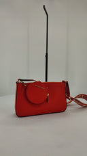 Michael Kors Jet Set Leather Crossbody Bag With Apple Airpods Case Orange