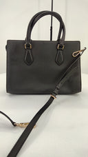 Michael Kors Womens Medium Cntr Zip Satchel Black Bags