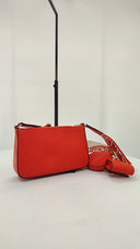 Michael Kors Jet Set Saffiano Leather Crossbody Bag With Airpods Case Orange