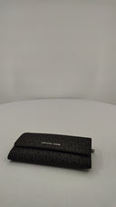 Michael Kors Womens Large Trifold Black Wallet