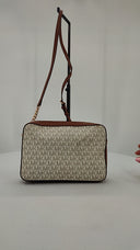 Michael Kors Womens Jet Set Large Printed Logo Crossbody Bag Brown Bags