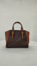 Michael Kors Womens Ciara Medium Signature Logo Messenger Bag Brown Bags