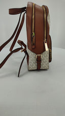 Michael Kors Womens Jaycee Large Logo Backpack Brown Bags