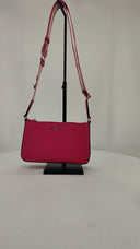 Michael Kors Womens Jet Set Medium Saffiano Leather Crossbody Bag Pink Bags