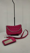 Michael Kors Carmela Medium Signature Logo Convertible Crossbody Bag Pink