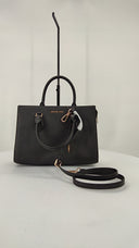 Michael Kors Womens Medium Cntr Zip Satchel Black Bags