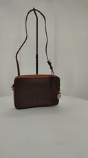 Michael Kors Womens Jet Set Large Printed Logo Crossbody Bag Brown Bags