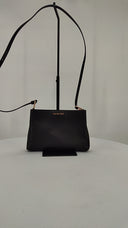 Michael Kors Womens Trisha Medium Pebbled Leather Crossbody Bag Black Bags