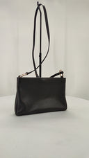 Michael Kors Womens Trisha Medium Pebbled Leather Crossbody Bag Black Bags