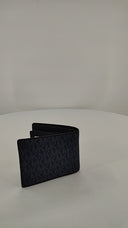 Michael Kors Womens Billfold W Passcase Blue Wallet
