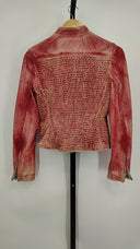 DKNY Womens Donna Karan Biker Jacket Pink Outerwear 6