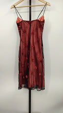 Betsey Johnson Womens Vintage Evening Floral Mini Dress Pink Basic Sleeved 4