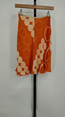 Bebe Womens Midi Skirt Orange Basic S